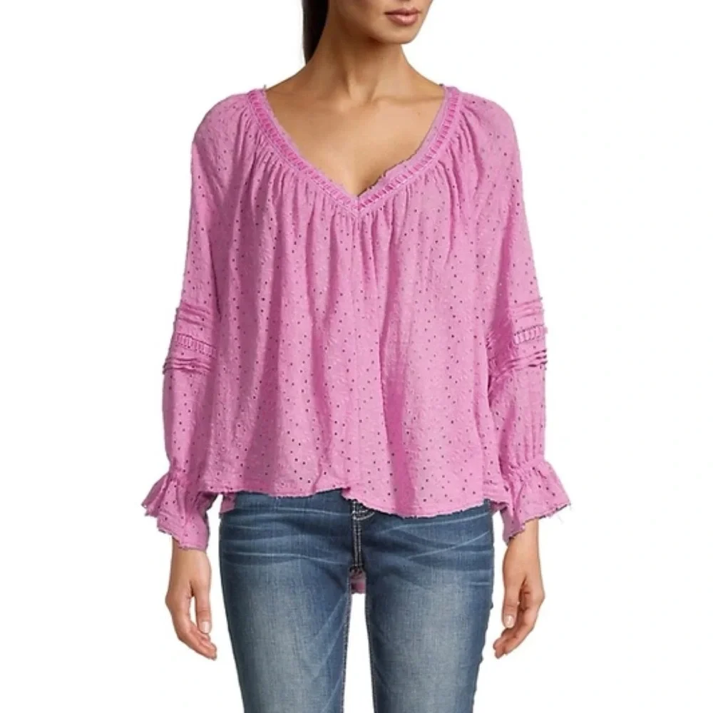 Free People Darcy Eyelet Blouse